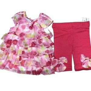 FIRST IMPRESSIONS  0-3 MOS BABY GIRL 2 PCS SET OUTFIT‎ NEW WITH TAG